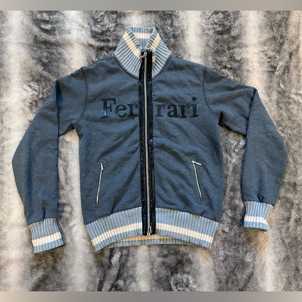 Ferrari Authentic Zip Up Jacket Women’s Small Dark Blue Preowned